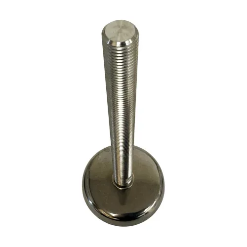 M12 x 150mm Stainless Steel Adjustable Foot - 75mm Base | Hygienic