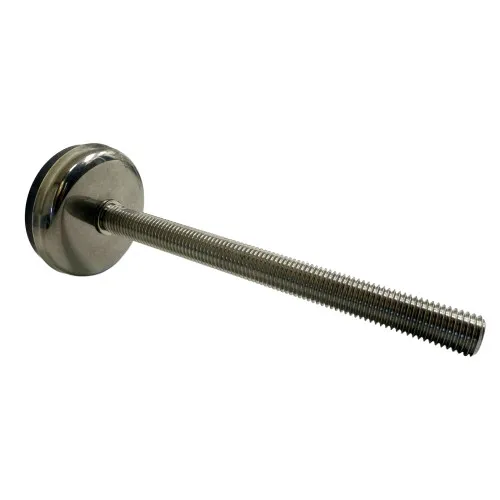M12 x 150mm Stainless Steel Adjustable Foot - 75mm Base | Hygienic