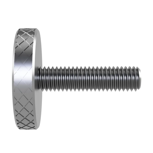M8 x 18mm Thin Knurled Thumb Screw (DIN 653) | A1 Stainless Steel