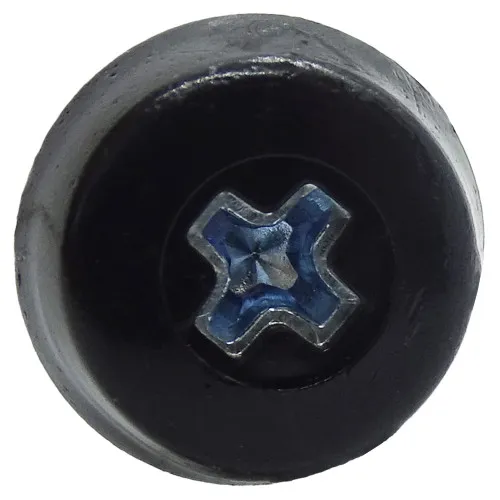 Black number plate screw