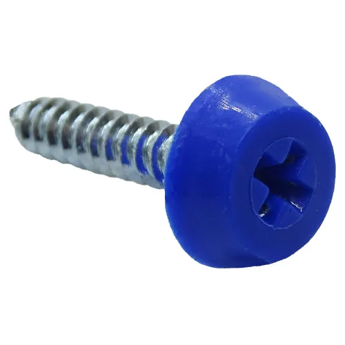 Blue 19mm Number Plate Screw | BZP