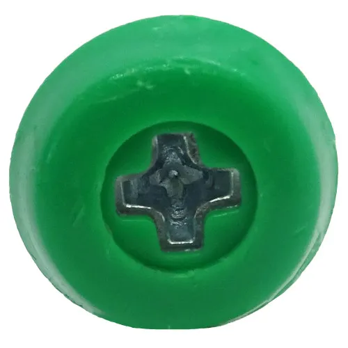 Green 19mm Number Plate Screw | BZP