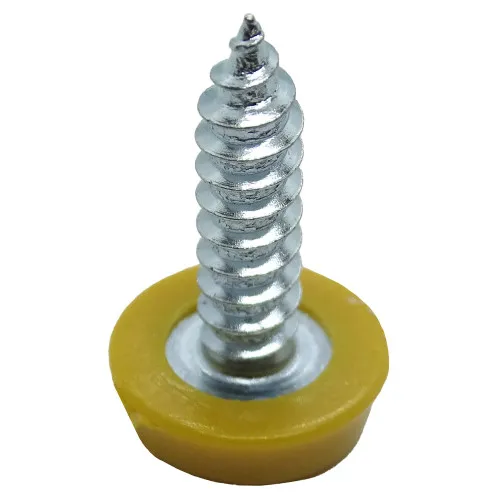 Yellow 25.4mm Number Plate Screw | BZP