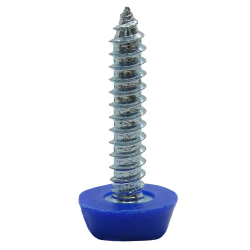 Blue 25.4mm Number Plate Screw | BZP