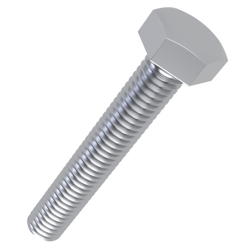 M6 x 40mm Set Screw - Hex Head (DIN 933) | 10.9 Steel BZP