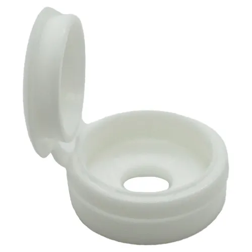 White Number Plate Screw Cap | Polypropylene (PP)