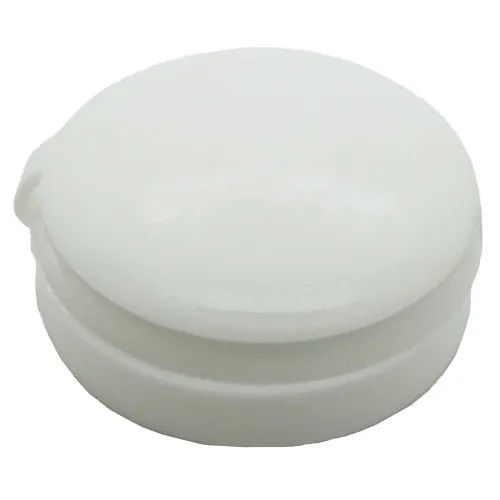 White Number Plate Screw Cap | Polypropylene (PP)