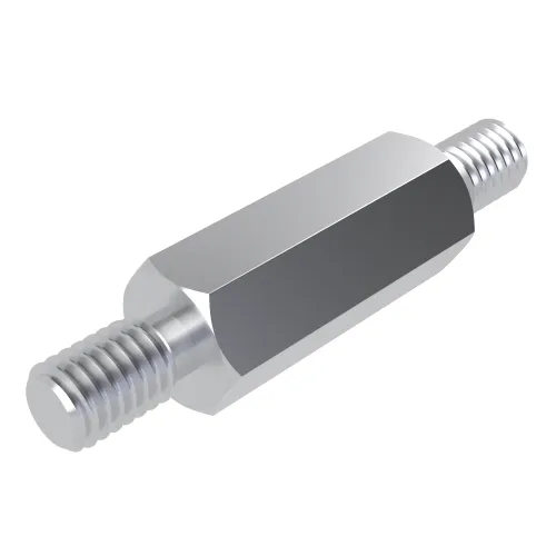 M6 x 60mm Hexagonal Male/Male Standoff, 10mm Flats - Aluminium
