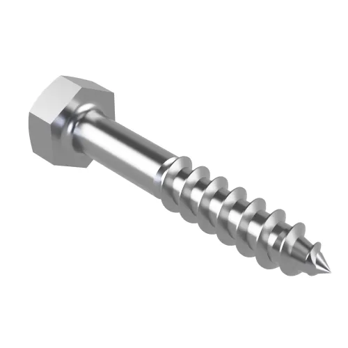 10mm x 100mm Coach Screw, DIN 571, BZP Steel