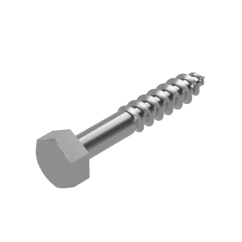 10mm x 100mm Coach Screw, DIN 571, BZP Steel