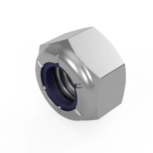 M8 Nylon Lock Hex Nut DIN 985 - Class 8 Steel BZP | Vital Parts