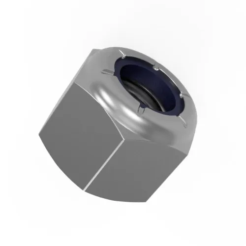 M6 Nylon Lock Hex Nut High DIN 982 - Class 8 Steel BZP