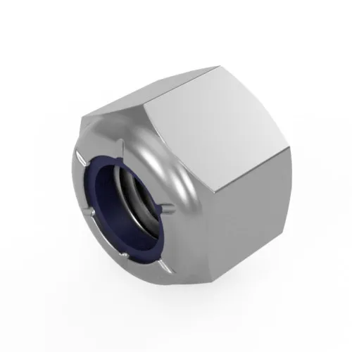 M6 Nylon Lock Hex Nut High DIN 982 - Class 10 Steel BZP | Vital Parts