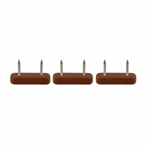 30mm x 18mm Rectangular Furniture Foot (Nail On) | Brown HDPE