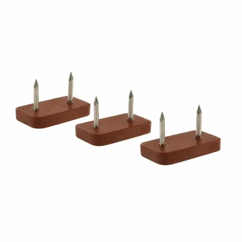 30mm x 18mm Rectangular Furniture Foot (Nail On) | Brown HDPE