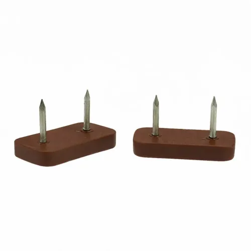 30mm x 18mm Rectangular Furniture Foot (Nail On) | Brown HDPE
