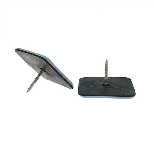 35mm x 25mm Rectangular Teflon Furniture Glide (Nail On) | Natural PTFE