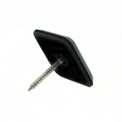 35mm x 25mm Rectangular Teflon Furniture Glide (Nail On) | Natural PTFE