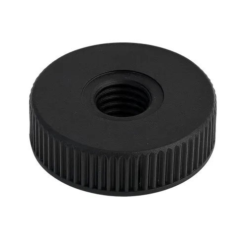M6 x 19.0mm x 11.0mm Knurled Nylon Nut - Black