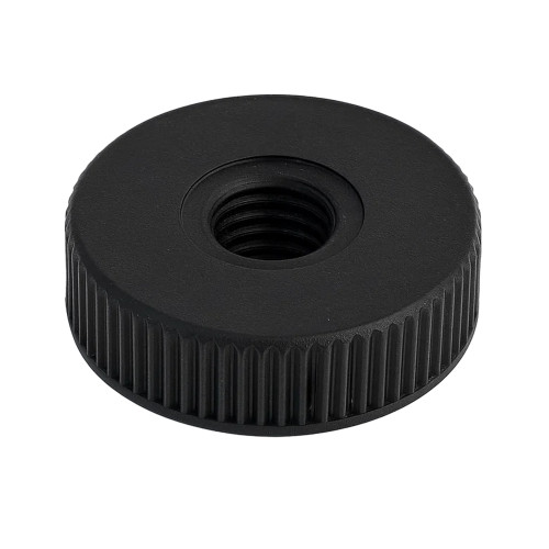 M6 x 15.0mm x 8.0mm Knurled Nylon Nut - Black | Vital Parts