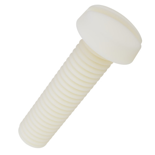 M3 x 18mm Nylon Cheese Head Screw (DIN 84) | Natural