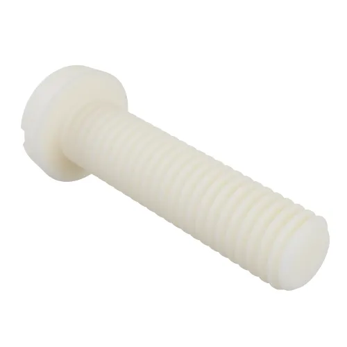 M6 x 45mm Slotted Cheese Head Screws DIN 84 Natural Nylon | Vital Parts