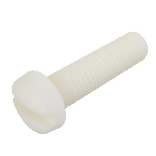 M8 x 25mm Slotted Cheese Head Screws DIN 84 Natural Nylon | Vital Parts