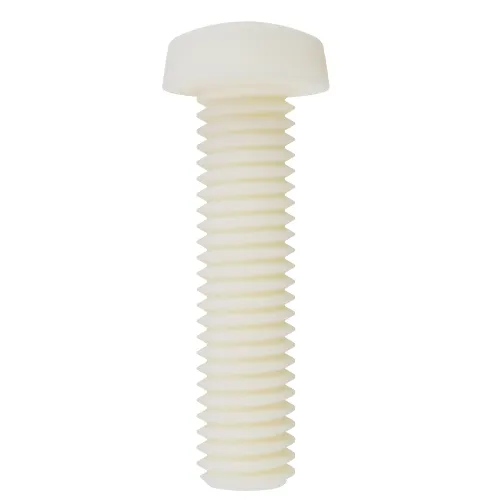 M12 x 40mm Slotted Cheese Head Screws ~DIN 84 Natural Nylon | Vital Parts