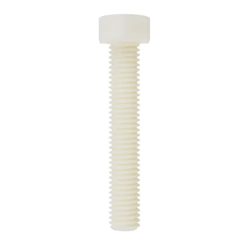 M8 x 12mm Set Screw - Hex Head (DIN 933) | Nylon - Natural