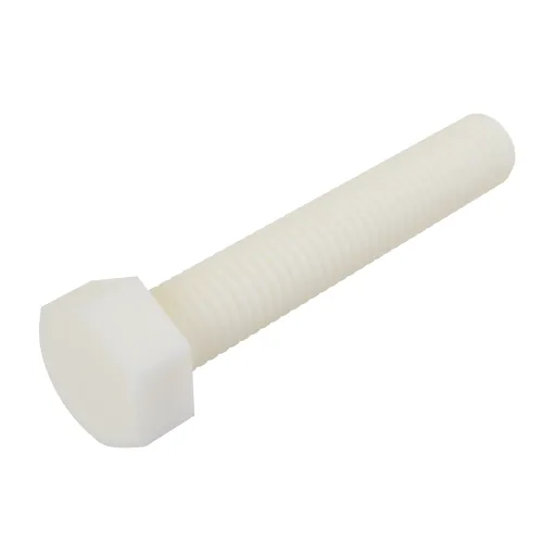 M10 x 45mm Nylon Hex Set Screw (DIN 933) | Natural