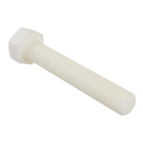 M14 x 55mm Nylon Hex Set Screw (DIN 933) | Natural
