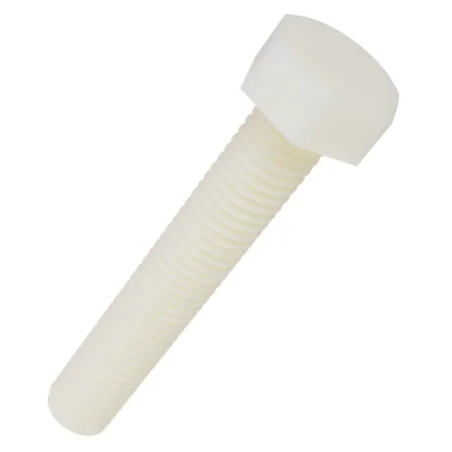 M20 x 60mm Nylon Hex Set Screw (DIN 933) | Natural