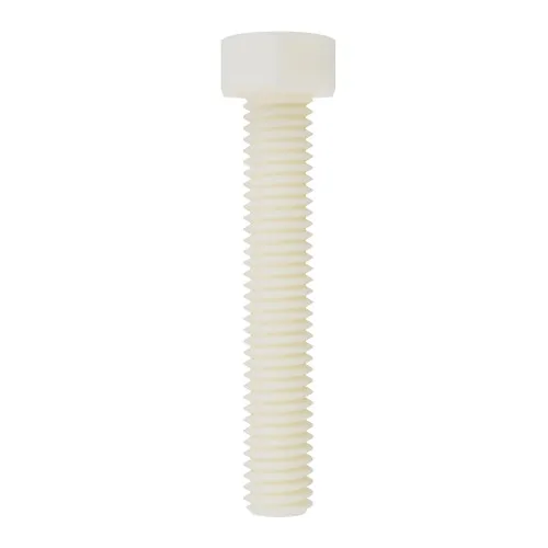 M12 x 25mm Set Screw - Hex Head (DIN 933) | Nylon - Natural