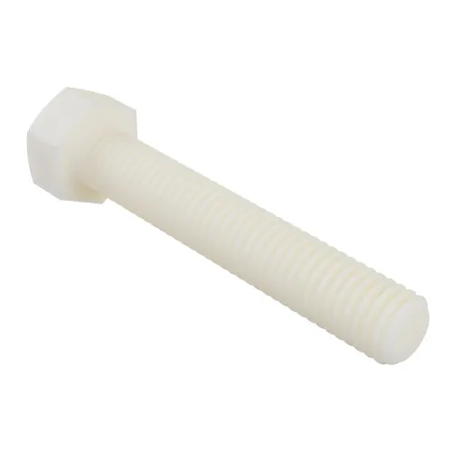 M12 x 45mm Set Screw - Hex Head (DIN 933) | Nylon - Natural