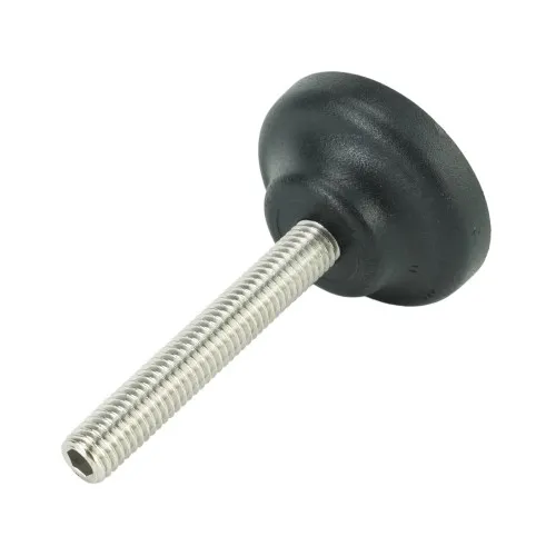 M8 x 50mm Plastic Adjustable Foot - 40mm Standard Base | 500kg Load