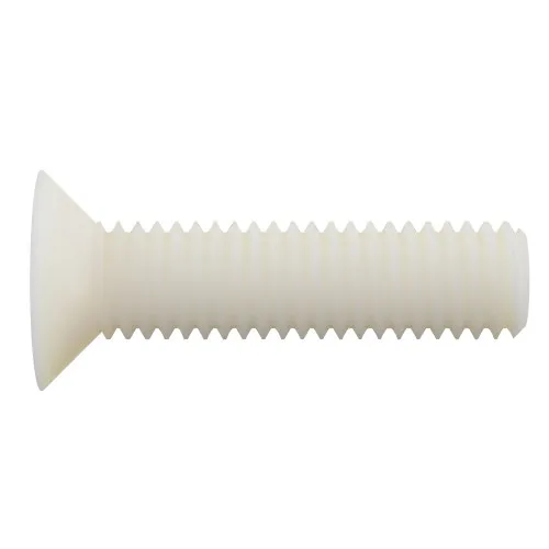 M3 x 10mm Nylon Phillips Countersunk Machine Screw (DIN 965H) | Natural