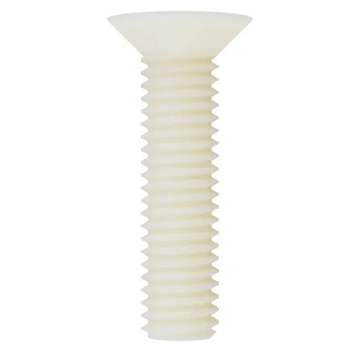 M4 x 10mm Nylon Phillips Countersunk Machine Screw (DIN 965H) | Natural