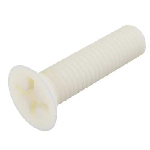 M4 x 12mm Nylon Phillips Countersunk Machine Screw (DIN 965H) | Natural