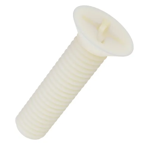 M4 x 20mm Nylon Phillips Countersunk Machine Screw (DIN 965H) | Natural