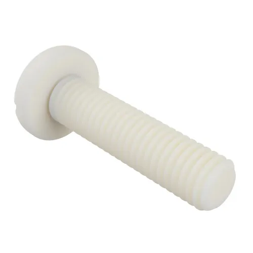 M4 x 10mm Nylon Slotted Pan Head Machine Screw (DIN 85) | Natural