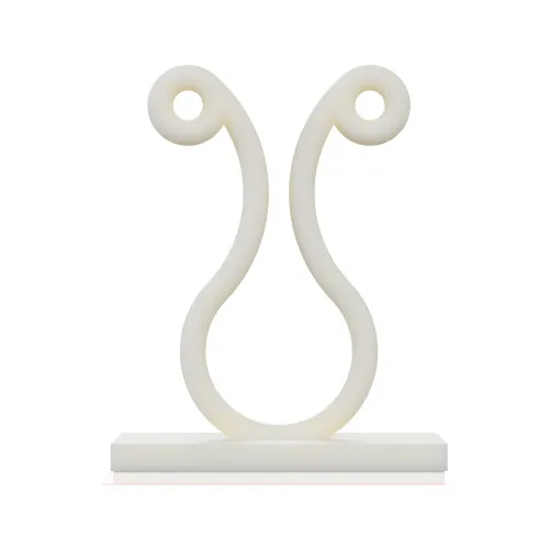 40.1mm High Self Adhesive Twist Lock for 17.8 - 20.3mm Bundle Diameter - Natural Nylon UL94V2