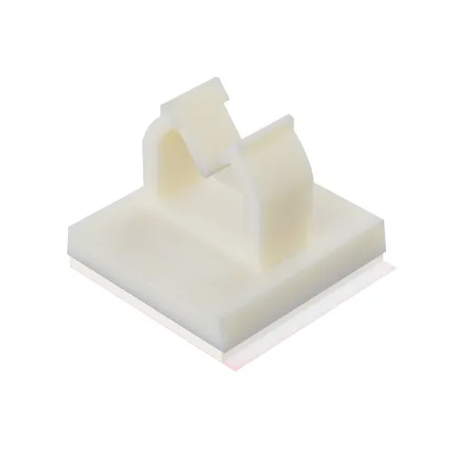 4.1 x 7.9mm Adhesive Base Micro Wire Saddle - Natural Nylon UL94V2
