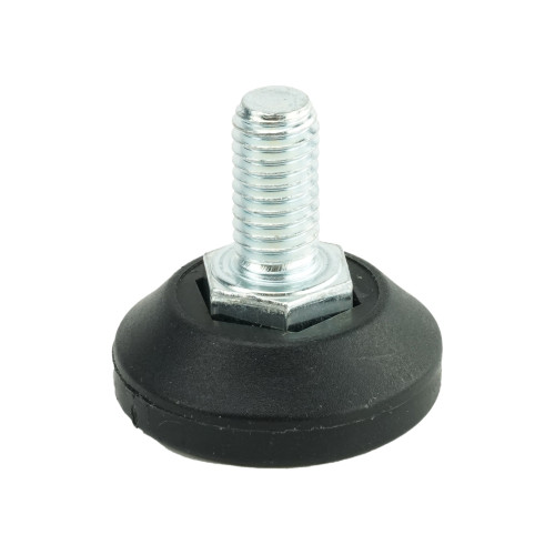 M8 x 16mm Adjustable Foot - 30mm Base (400kg Load) | Polypropylene & Steel