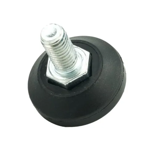 M8 x 16mm Adjustable Foot - 30mm Base (400kg Load) | Polypropylene & Steel