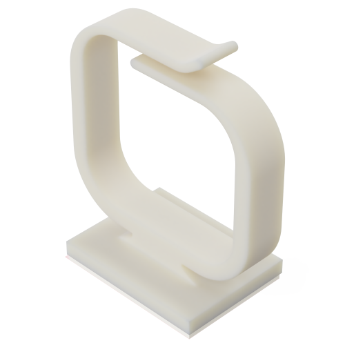 19.7mm x 30mm Adhesive Base Fibre Saddle - Natural Nylon | Vital Parts