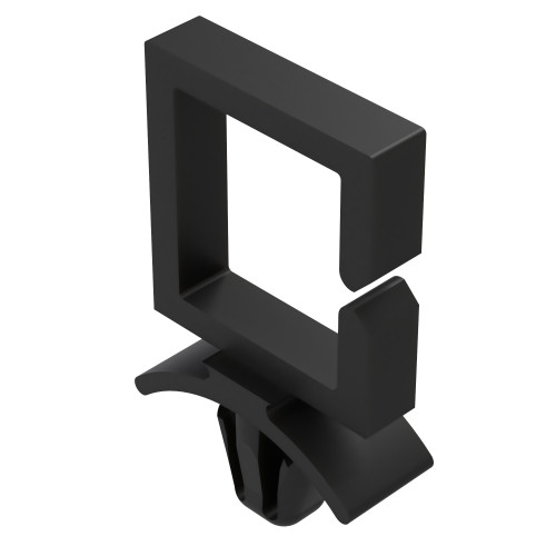 11.4 x 10.2mm Cable Clip Side Entry Wire Saddle - Black Nylon UL94V2