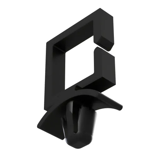 11.4 x 10.2mm Cable Clip Side Entry Wire Saddle - Black Nylon UL94V0