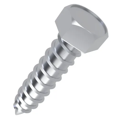 4.8mm x 38mm Hex Head AB Self Tapping Screw (DIN 7976C) | BZP Steel