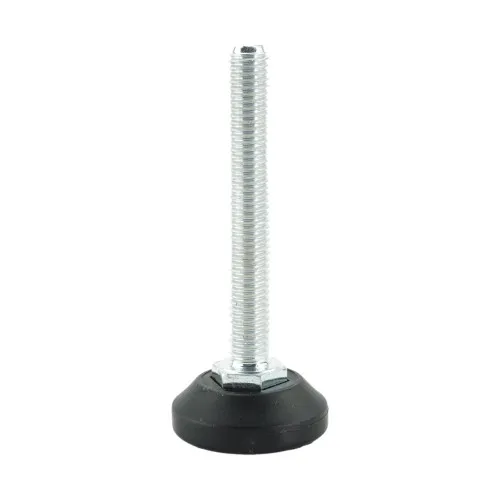 M8 x 60mm Adjustable Foot - 30mm Base (400kg Load) | Polypropylene & Steel