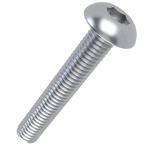 M10 x 20mm Hex Socket Button Screw (ISO 7380-1) Stainless Stainless